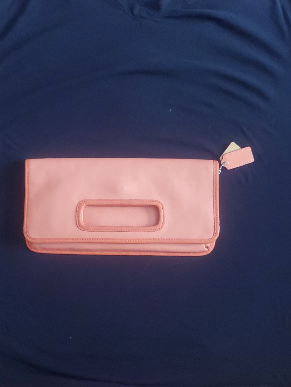 Women's Pink Fold-Over Clutch Bag